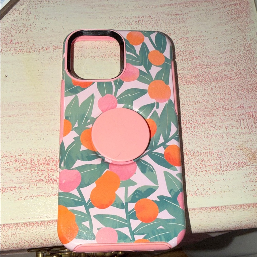 OtterBox Pink and Orange Floral Phone Case
